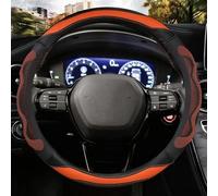 Agarre cómodo Protector para Volante De Coche para Honda para Civic 10. ° 2016-2022 2023 Embellecedor Cuero Microfibra Antideslizante Accesorios para Automóviles(Orange)