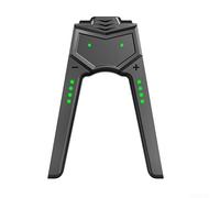 Agarre de carga portátil para mandos Nintendo Switch Joy Con, luces LED integradas y opción de salida de audio (negro)