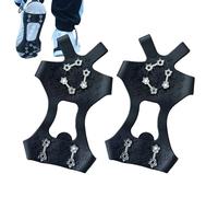 Agarre de nieve de tracción, soporte antideslizante para zapatos con 10 puntas, cubiertas de hielo para senderismo de invierno y actividades al aire libre, construcción metálica y de alta calidad