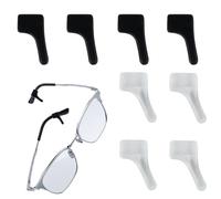 Agarre de silicona para gafas, silicona de 1,5 x 2 cm, soporte de equilibrio de sien, retenedor de soporte para gafas, perfecto para gafas, gafas de sol, gafas de movilidad, viajes, salidas diarias