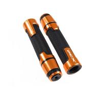 Agarre Empuñadura De Gel De Goma Para Manillar De Motocicleta, Accesorios De Aluminio CNC De Modificación Universal De 22mm Para PCX 150 125 cubierta del manillar(Orange)