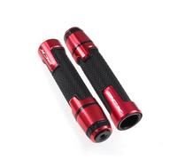 Agarre Empuñadura De Gel De Goma Para Manillar De Motocicleta, Accesorios De Aluminio CNC De Modificación Universal De 22mm Para PCX 150 125 cubierta del manillar(Red)