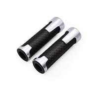 Agarre Empuñadura De Manillar De Carreras YZF Para Motocicleta, Empuñadura De Goma Suave De Aluminio Para Yamaha R1 R3 R6 R125 R6S R25 600R cubierta del manillar(Silver)