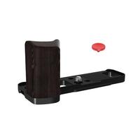 Agarre en L para FujiFilm X100VI, aleación de aluminio y mango de madera con placa de liberación rápida Arca-Swiss, zapata fría, agarre de cámara con una sola mano, botón de obturador (negro)