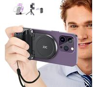 Agarre MagnéTico Negro para Smartphone, Magnetic Camera Handle, Magnetic Camera Handle Bluetooth Bracket, Soporte para TeléFono MóVil, Compatible con TríPode, iPhone 15/14/13 12 11 Pro MAX