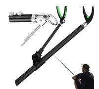 Agarre para caña desde la orilla - Soporte para desde hasta - Soporte de acero inoxidable resistente con base 1,7 m Equipo portátil para hombre mujer al aire libre camping aguas dulces y saladas