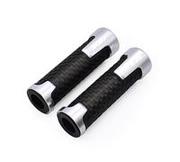 Agarre Para YAMAHA FZ1 YZFR6 YZFR1 YZF-R1 2019 Motocicleta 22mm Empuñaduras De Mano CNC Aluminio Empuñadura De Goma Accesorios Para Motocicletas cubierta del manillar(Silver)