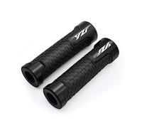 Agarre Para YAMAHA FZ1 YZFR6 YZFR1 YZF-R1 2019 Motocicleta 22mm Empuñaduras De Mano CNC Aluminio Empuñadura De Goma Accesorios Para Motocicletas cubierta del manillar(Black)