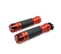 Agarre Para YAMAHA YZF R1 R6 R7 XJR FZ1 FZ6 Motocicleta CNC Universal 7/8 ''22MM Manillar Mano Manillar Tapas Puños Carreras cubierta del manillar(Orange)
