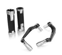 Agarre Para Yamaha YZF R1 YZFR1 YZF-R1M R1M 1998-2021 2019 2020 2018 2017 Empuñaduras De Manillar De Motocicleta Protector De Palancas De Embrague De Freno Protector cubierta del manillar(Silver)