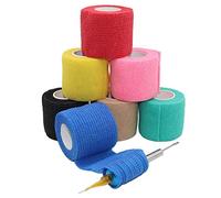 Agarre Tatuaje Desechables Cubierta Wrap Cohesivo Tatuaje De Agarre De Cinta Auto-Adhesivo del Vendaje Elástico Rolls Manija del Tubo del Apretón 1pc Color Azar