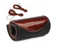 Agarre Volante Funda para Volante de Coche 38 cm Fibra Carbono, Cosida a Mano, PU sintético Trenzado