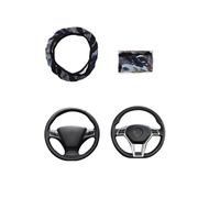 Agarre Volante Funda para Volante de Coche Transpirable Tela a Rayas Estilo étnico Bohemio sin Borde Interior para tapicería 14 a 15 Pulgadas