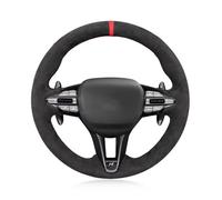 Agarre Volante Funda para Volante de Coche Trenzada PU Gamuza Negra Antideslizante para N 2019-2021 para i30 2018 2019 2020