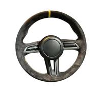 Agarre Volante Funda Volante de Coche para Axela CX-30 MX-30 2019-2022, Antideslizante, Gamuza y PU Genuino Trenzado
