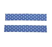 AGARRES PARA BATERÍAS ENVOLTURA LAVABLE A PRUEBA DE DESLIZAMIENTO PARA KIT DE BATERÍA PATRÓN DE ESCALA DE PESCADO (Azul)