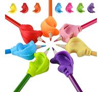 Agarres para Lápices, 7 piezas Colorido Silicona Lápiz ergonómico Mango Herramienta de corrección de la postura Escritura Ayuda para niños Niños Estudiantes Autismo Adultos Necesidades especiales