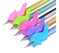 Agarres para lápices para escritura a mano para niños, de silicona de delfín, ayuda a escribir a mano, juego de 5 herramientas de entrenamiento de postura para aula, preescolar, escuela en casa