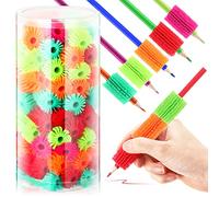 Agarres para lápices para niños y adultos coloridos apretones para lápices divertidos titulares de lápices para escribir a mano para niños y niños, reutilizables (100)