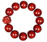 Agarwood 18 mm Raro Indio Rojo sándalo Pulsera Cuentas oración Cuentas Buda Venus