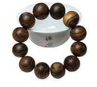 Agarwood 20mm Genuino Salvaje Camboya Agarwood Pulsera Malas Cuentas de Oración