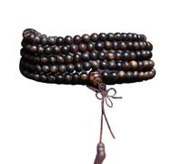 Agarwood 4mm Natural Darakan Agarwood Pulsera de Grado sumergido Rosario de Cuentas de Buda