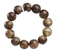 Agarwood Boutique Pulsera de Madera de agar Salvaje de Indonesia de 0.748 in, Cuentas de oración Mala