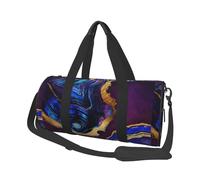 Ágata Abstracta Púrpura, Azul, Oro, Bolsa de Viaje de Gran Capacidad, Bolso Redondo, Bolsa de Viaje Deportiva, Bolsa de Mano, Bolsa de Fitness