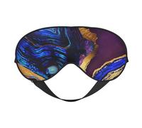 Ágata Abstracta Púrpura, Azul, Oro, Cubreojos completos Antifaz bloqueador de luz Antifaz para dormir Antifaz suave con los ojos vendados Noche