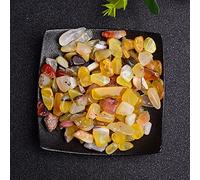 Ágata de amatista de cristal natural irregular piedra mineral espécimen de grava adecuado acuario decoración del hogar artesanía, ágata amarilla, 100 g