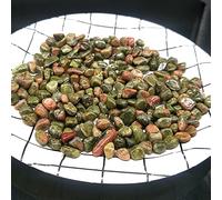 Ágata de amatista de cristal natural irregular piedra mineral espécimen de grava adecuado acuario decoración del hogar, manualidades, flores verdes, 100 g