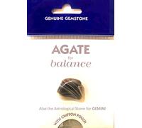 Ágata para el equilibrio, piedra preciosa auténtica, también para chakra sacro y piedra para signo astrológico de estrella géminis.