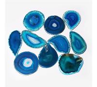 Ágatas de ónix natural irregular rebanada de geoda sin agujero piedra decoración del hogar encontrar regalos minerales 1 PC, NO.9 azul, 50-80mm