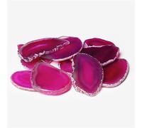 Ágatas de ónix natural irregular rebanada de geoda sin agujero piedra decoración del hogar encontrar regalos minerales 1 piezas, NO.6 rosa, 50-80mm