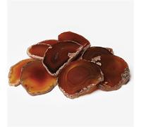 Ágatas de ónix natural irregular rebanada de geoda sin agujero piedra decoración del hogar encontrar regalos minerales 1 uds, NO.7 naranja, 50-80mm