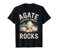 Agate Excited About Rocks Nerd de geología de Rocas ||- Camiseta
