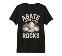 Agate Excited About Rocks Nerd de geología de Rocas ||- Camiseta Premium