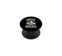 Agate Excited About Rocks Nerd de geología de Rocas ||- PopSockets PopGrip Adhesivo