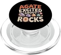 Agate Excited About Rocks Nerd de geología de Rocas - PopSockets PopGrip para MagSafe