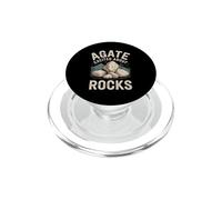 Agate Excited About Rocks Nerd de geología de Rocas ||- PopSockets PopGrip para MagSafe