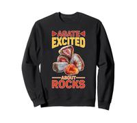Agate Excited About Rocks Nerd de geología Rock Sudadera