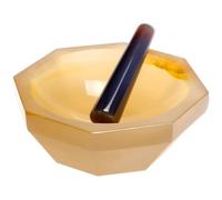 Agate Mortar and Pestle Set, Natural Agate Grinder Bowl, Internal Diameter 100mm, Hardness 7.2-7.5, Kitchen Spice Mills, for Laboratory Grinding Polished