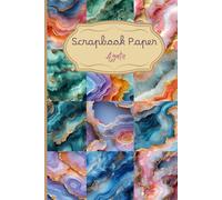 Agate Scrapbook Paper Pack: 24 Double-Sided A5 Multicolour with Gold Detailing | Printed Junk Journal & Ephemera Papers