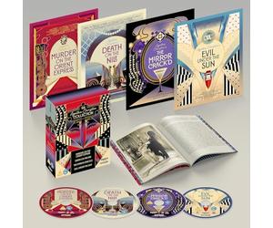 Agatha Christie 4K Collection Limited Edition, 4-Film Remastered Set, Murder on the Orient Express, Death on the Nile, The Mirror Crack'd, Evil Under the Sun, Region Free 4K UHD + Collector Booklet