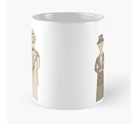 Agatha Christie Mystery Novels Marple Poirot Murder Detectives Books Reading I Fsgraokasto-Best - Taza de café de 325 ml hecha a mano de cerámica de mármol blanco
