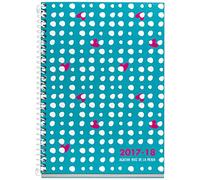 Agatha Ruiz de la Prada 273001 - Agenda escolar plus, 155 x 215 mm, semana a la vista, diseño cat lluvia lunares
