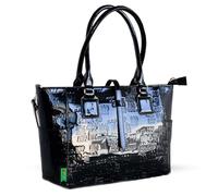Agatha Ruiz de la Prada Bolso Shopper azul charol con logo ARP grabado