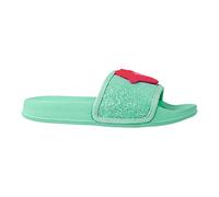 Agatha Ruiz de la Prada Chanclas Azul Turquesa con Beso Corazon y Glitter - 36