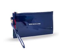 Agatha Ruiz de la Prada Tarjetero Bolso de Mano charol azul marca dorado