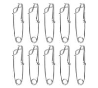 Agatige 10 Clips de Pesca con Palangre, 0.102 x 3.937 in de Acero Inoxidable para Trampa de pececillos, Clips de Utilidad fáciles de Poner y Quitar, Abrazaderas de atún, Perchas de Rama